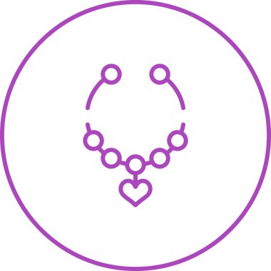 Yüzük çizgisi simgesi olan kalp.