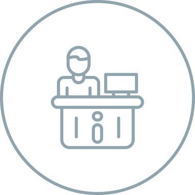 Bilgi Masası Web simgesi vektör çizimi