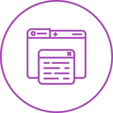 tarayıcı web simgesi, vektör illüstrasyonu