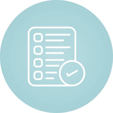 Kontrol listesi simgesi, vektör illüstrasyonu