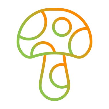 Mantarlar. Web simgesi basit tasarım