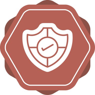 Web simgesi, vektör çizim kalkan 