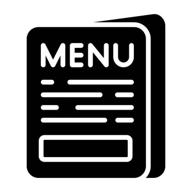 menü sembolü siyah simge tasarımı