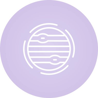 Gezegen simgesi, ağ basit illüstrasyon