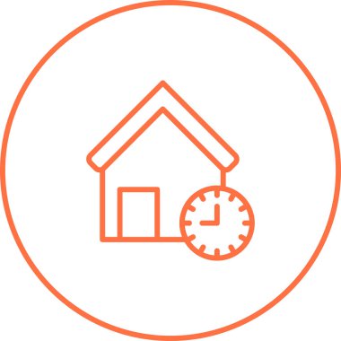 Saat. Web simgesi basit illüstrasyon