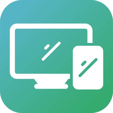 Eşsiz Laptop Glyph Vektör Simgesi