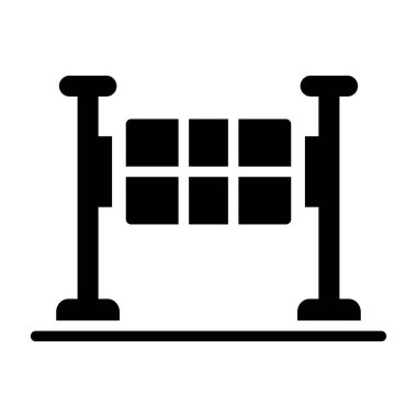 tablo vektör illüstrasyonu, doldurulmuş tasarım simgesi, katı ve beyaz simge