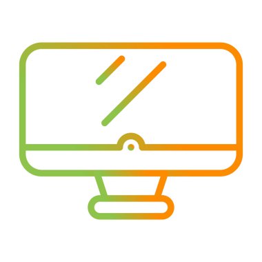 Masaüstü Bilgisayar Web simgesi vektör çizimi