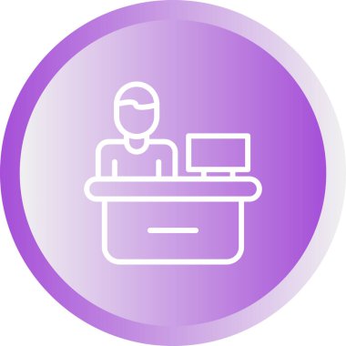 Modern ofis simgesinin vektör illüstrasyonu