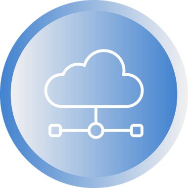 bulut hesaplama vektörü simgesi