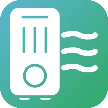 hava ısıtıcı simgesi vektör illüstrasyonu