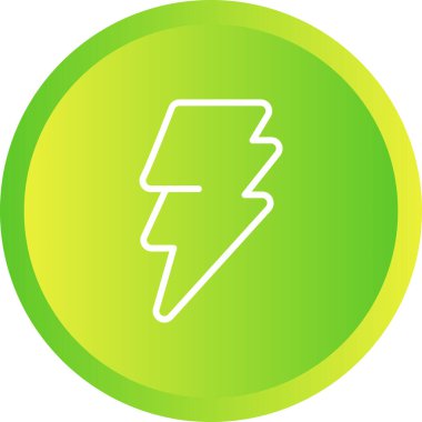 Yıldırım. Web simgesi basit illüstrasyon