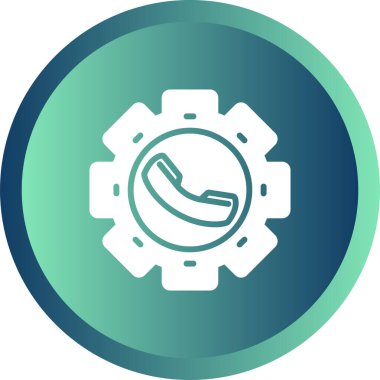 Bir telefon simgesinin vektör illüstrasyonu