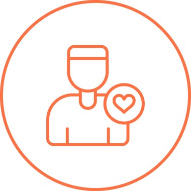 Çift simgesi. Web için basit bir aşk simgesi tasarımı