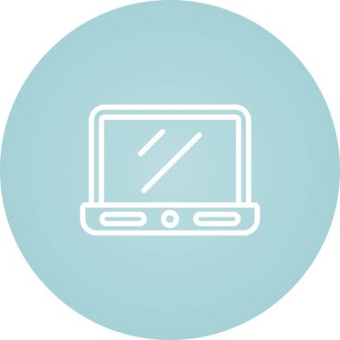 dizüstü bilgisayar simgesi, web basit illüstrasyon