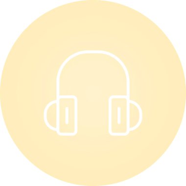 Kulaklık. Web simgesi basit illüstrasyon