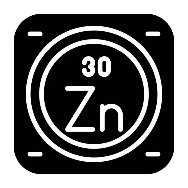 Stock vector zinc chemical element icon, simple line style