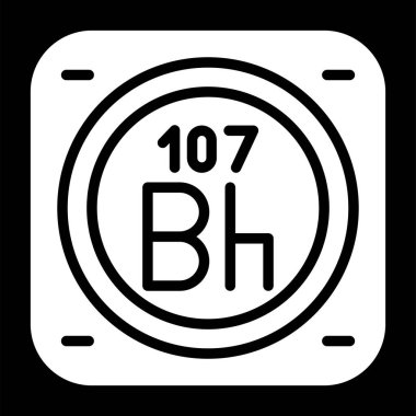 Metal kimyasal element ikon vektör çizimi