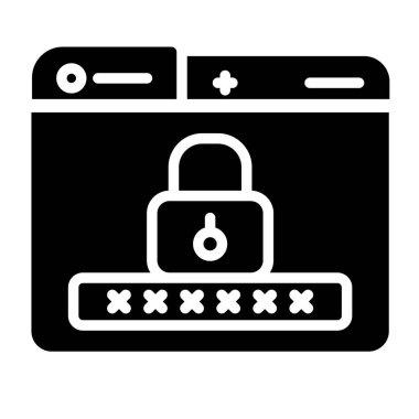 Şifre simgesi ile kilitle, basit biçim