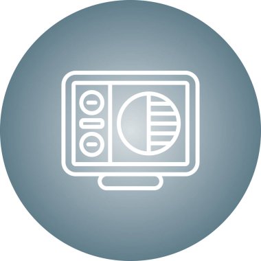 Masaüstü Bilgisayar Web simgesi vektör çizimi