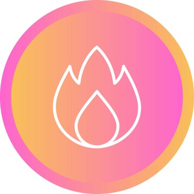 Yangın. Web simgesi basit illüstrasyon