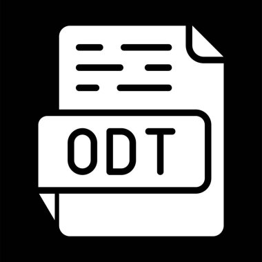 odt dosya biçimi vektör illüstrasyonu