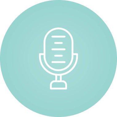 Modern mikrofon simgesinin vektör çizimi