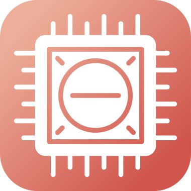 Cpu simge vektör illüstrasyonu