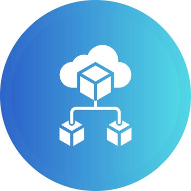Bulut hesaplama simgesi. Beyaz arkaplanda izole edilmiş web tasarımı için bulut ağ vektör simgesinin izometriği