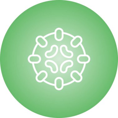 Benzersiz molekül vektör çizgisi simgesi