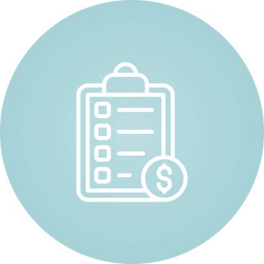 Kontrol listesi simgesi vektör illüstrasyonu