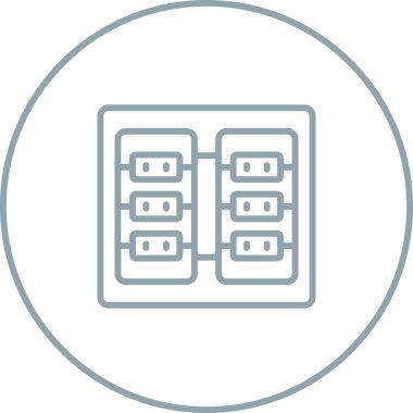 Sunucu Odası Web simgesi vektör illüstrasyonu