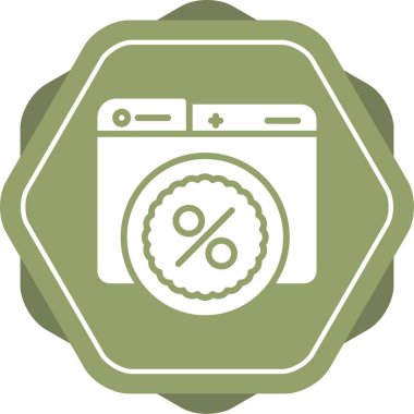 İndirim simgesi vektör illüstrasyonu