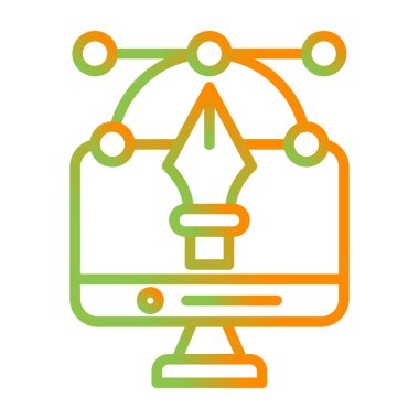 Bir harita simgesinin vektör modern illüstrasyonu