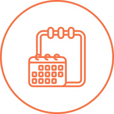 Takvim. Web simgesi vektör illüstrasyonu