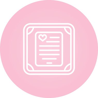 Modern aşk simgesinin vektör çizimi