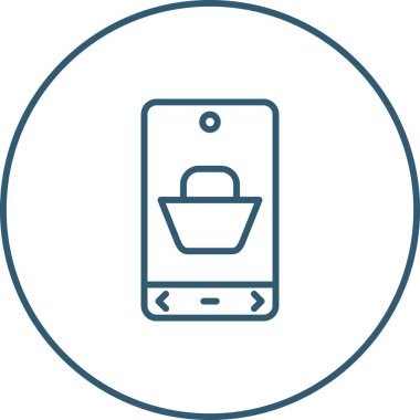 Modern akıllı telefon simgesinin vektör çizimi