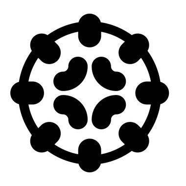 bakteri vektörü ince çizgi simgesi