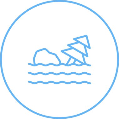 Flood web simgesi vektör illüstrasyonu