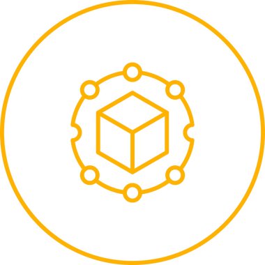 Kişisel ve ticari kullanım için vektör küp simgesi.