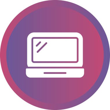 dizüstü bilgisayar simgesi, web basit illüstrasyon