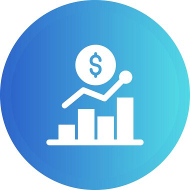 İş ve finans simgesinin vektör illüstrasyonu