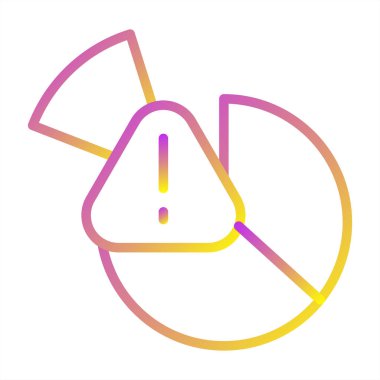 Moda biçimi izole edilmiş arkaplanda uyarı simgesi