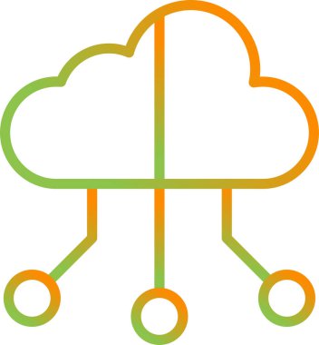 vektör bulut teknolojisi simgesi