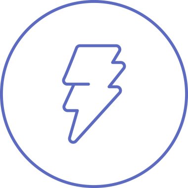 Şimşek simgesi vektör illüstrasyonu