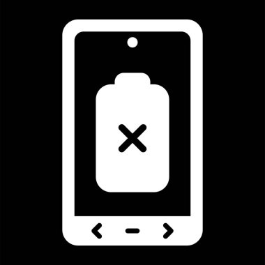 Akıllı telefonun sembolü olan şeffaf arkaplan üzerindeki akıllı telefon simgesi vektör çizimi