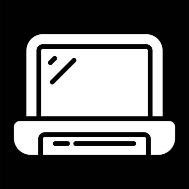 dizüstü bilgisayar simgesi, web basit illüstrasyon