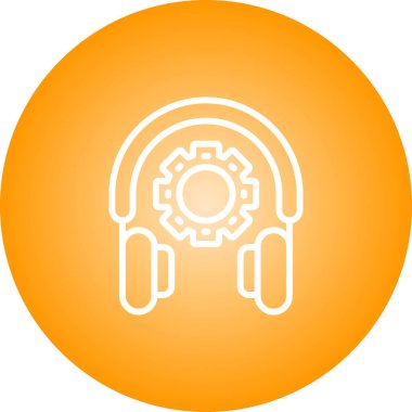 Kulaklık. Web simgesi basit illüstrasyon