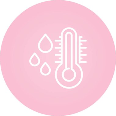 termometre ağ simgesi vektör çizimi