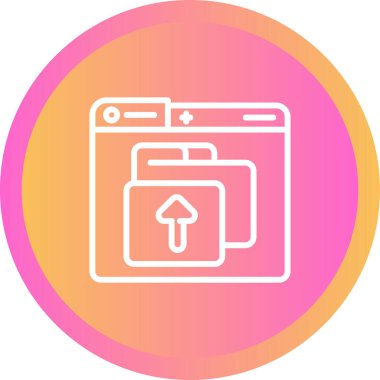 Dosya web simgesi vektör illüstrasyonunu yükle